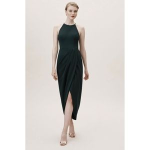 BHLDN Marceau Dress, Dark Emerald - S 10 - Like new